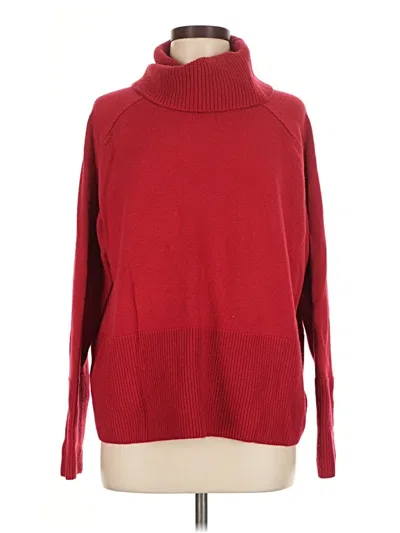 Pre-owned Athleta Turtleneck Sweater In Red