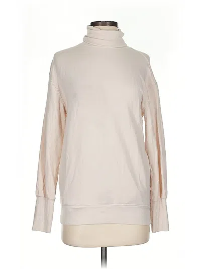 Pre-owned Athleta Turtleneck Sweater In White