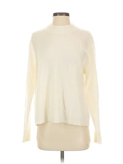 Pre-owned Athleta Turtleneck Sweater In White