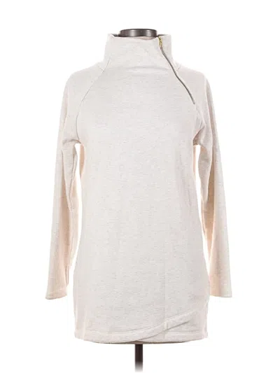 Pre-owned Athleta Turtleneck Sweater In White
