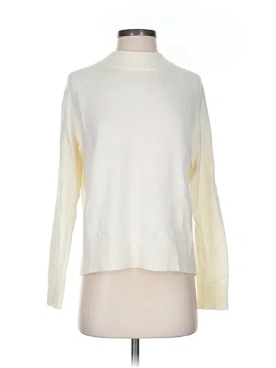 Pre-owned Athleta Turtleneck Sweater In White