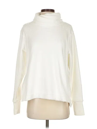 Pre-owned Athleta Turtleneck Sweater In White