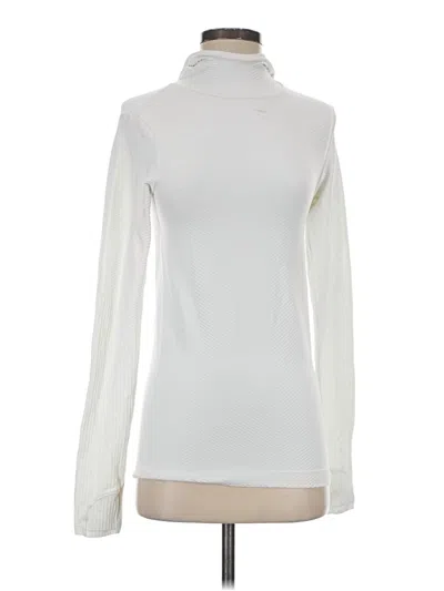 Pre-owned Athleta Turtleneck Sweater In White