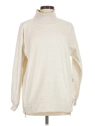 Pre-owned Athleta Turtleneck Sweater In White