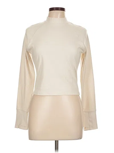 Pre-owned Athleta Turtleneck Sweater In White