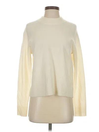 Pre-owned Athleta Turtleneck Sweater In White