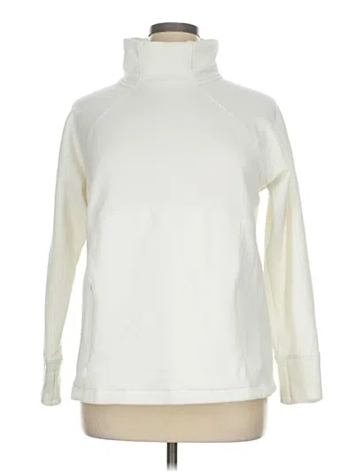 Pre-owned Athleta Turtleneck Sweater In White