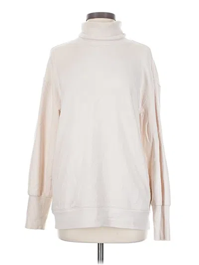 Pre-owned Athleta Turtleneck Sweater In White