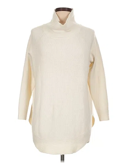 Pre-owned Athleta Turtleneck Sweater In White