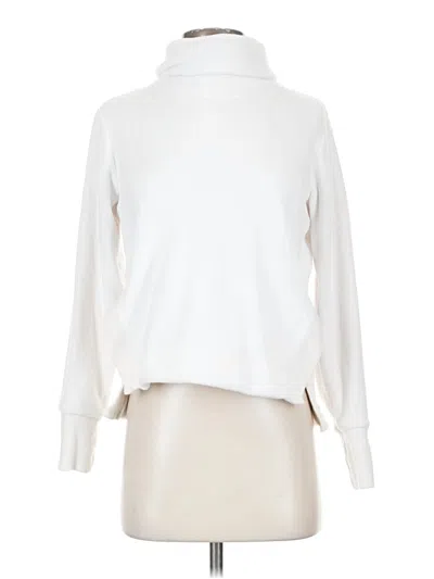 Pre-owned Athleta Turtleneck Sweater In White