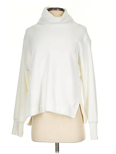 Pre-owned Athleta Turtleneck Sweater In White