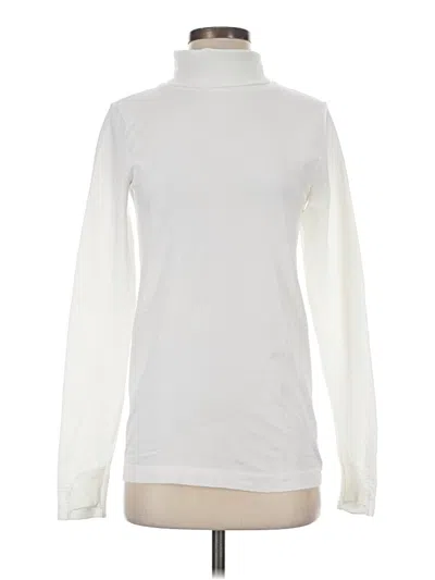 Pre-owned Athleta Turtleneck Sweater In White