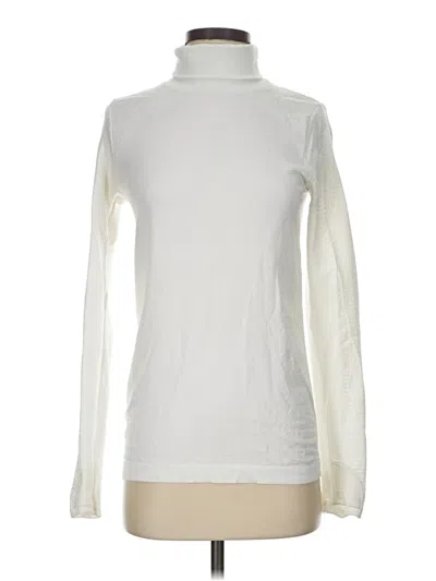 Pre-owned Athleta Turtleneck Sweater In White