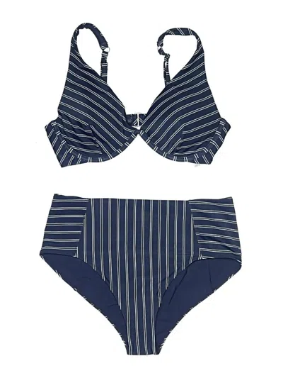 Pre-owned Athleta Two Piece Swimsuit In Blue