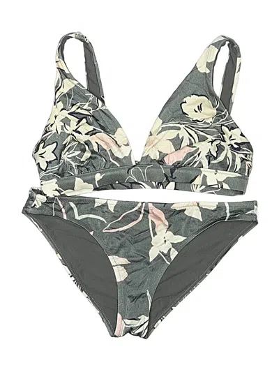 Pre-owned Athleta Two Piece Swimsuit In Gray