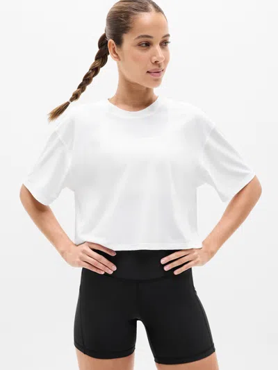 Athleta Ultimate Crop Tee In White