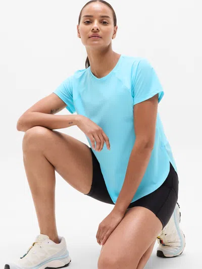 Athleta Ultimate Mesh Tee In Blue