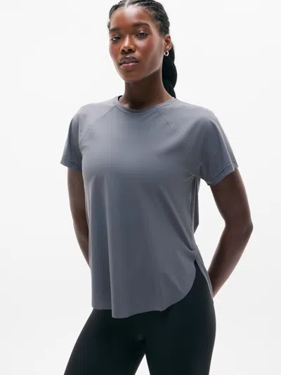 Athleta Ultimate Mesh Tee In Gray