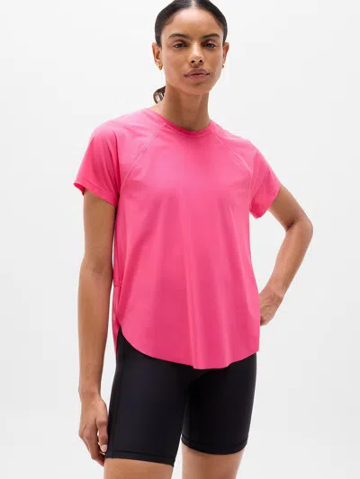 Athleta Ultimate Mesh Tee In Pink
