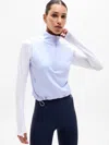 Athleta Unstoppable 1/2 Zip Cropped Vest In White