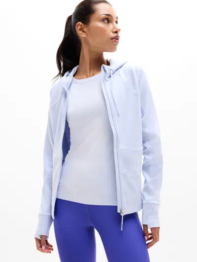 Athleta Unstoppable Fleece Lined Full Zip Jacket In Blue
