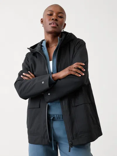 Athleta Utility Rain Jacket In Black