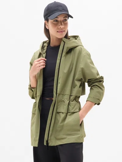 Athleta Utility Rain Jacket In Green