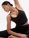 Athleta V-neck Crop Bra In Black