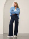 Athleta Venice Cargo Wide Leg Pant In Navy