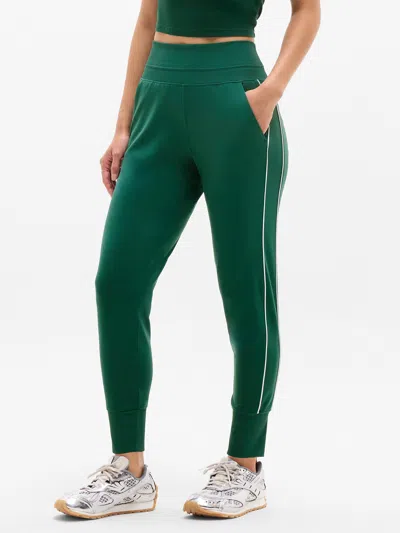 Athleta Venice High Rise Track Stripe Jogger In Green