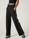 Athleta Venice High Rise Track Stripe Wide Leg Pant In Black/white Stripe