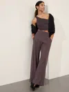 Athleta Venice High Rise Track Stripe Wide Leg Pant In Shale/white