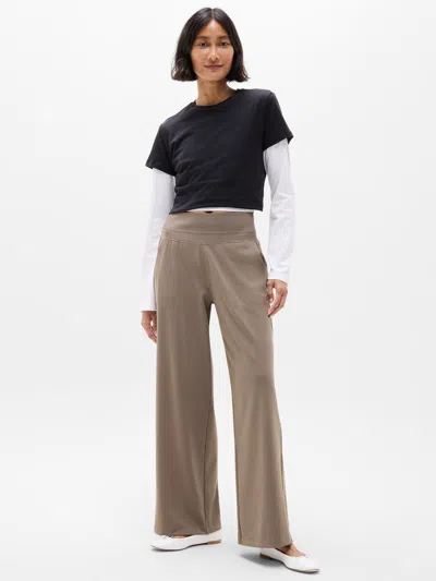 Athleta Venice High Rise Wide Leg Pant In Umber