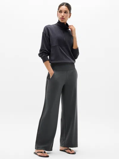Athleta Venice Pintuck High Rise Wide Leg Pant In Ash