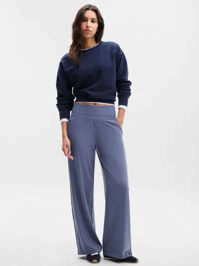 Athleta Venice Pintuck High Rise Wide Leg Pant In Blue