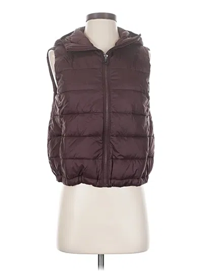 Pre-owned Athleta Vest In Burgundy