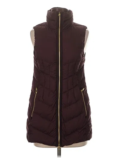 Pre-owned Athleta Vest In Burgundy