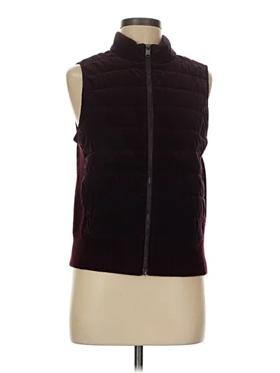 Pre-owned Athleta Vest In Burgundy