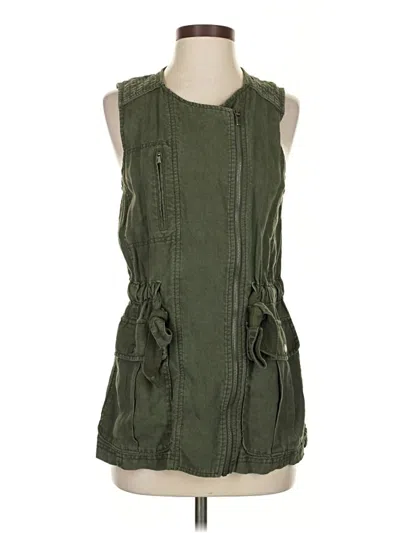 Pre-owned Athleta Vest In Green