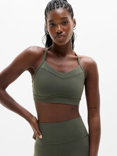 Athleta Vital Sports Bra D-dd In Green