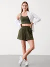 Athleta Wayfind Short In Aspen Olive