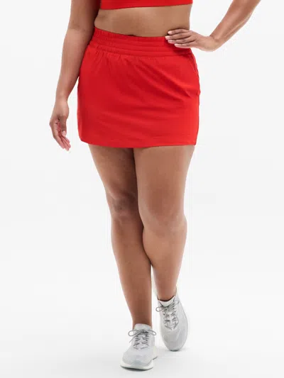 Athleta Weekender High Rise 14" Run Skort In Red