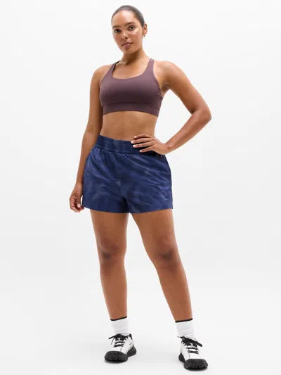 Athleta Weekender High Rise 3" Run Short In Blue