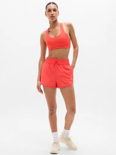 Athleta Weekender High Rise Picot 3" Run Short In Red