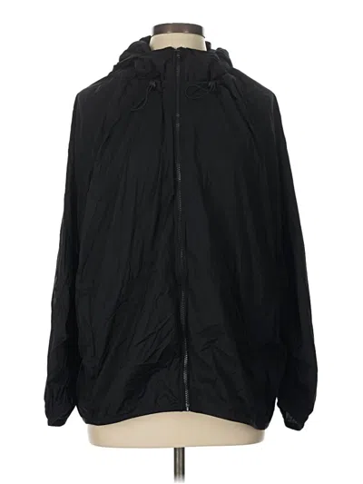 Pre-owned Athleta Windbreaker Jacket In Black