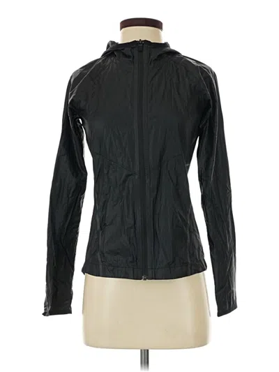 Pre-owned Athleta Windbreaker Jacket In Black