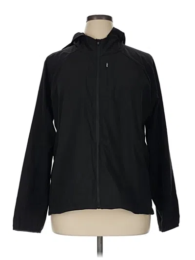 Pre-owned Athleta Windbreaker Jacket In Black