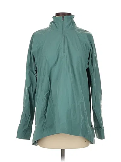 Pre-owned Athleta Windbreaker Jacket In Blue