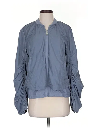 Pre-owned Athleta Windbreaker Jacket In Blue