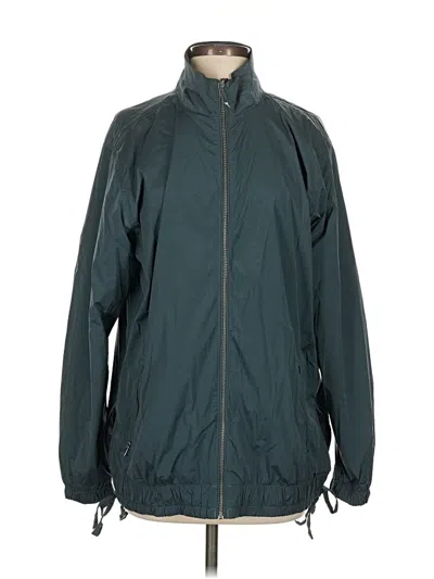 Pre-owned Athleta Windbreaker Jacket In Blue